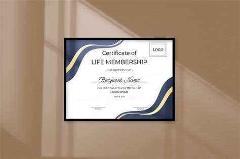 Editable Life Membership Certificate Template Printable Elegant