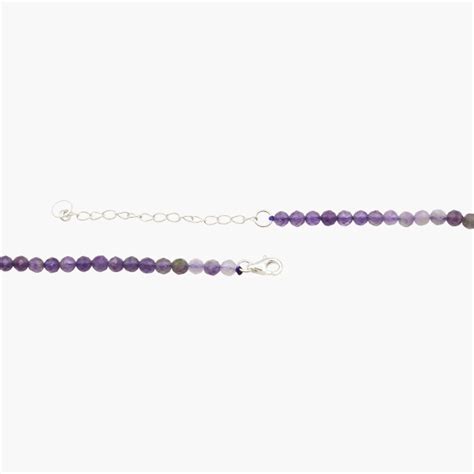 Kette Kugel Facettiert Amethyst Mm Silberverschluss Weltsteine