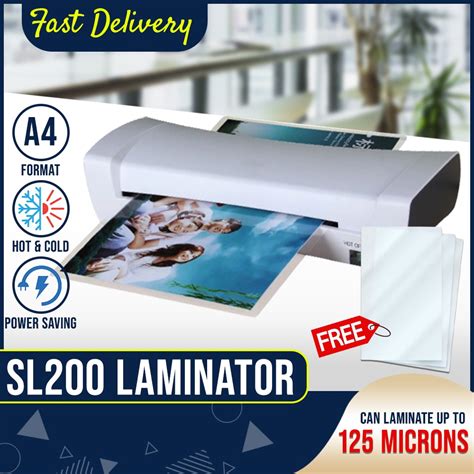 Officom Sl200 Laminator A4 Hot And Cold Laminating Machine Two Rollers