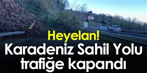 Artvin de heyelan Karadeniz Sahil Yolu Sarp Sınır Kapısı istikameti