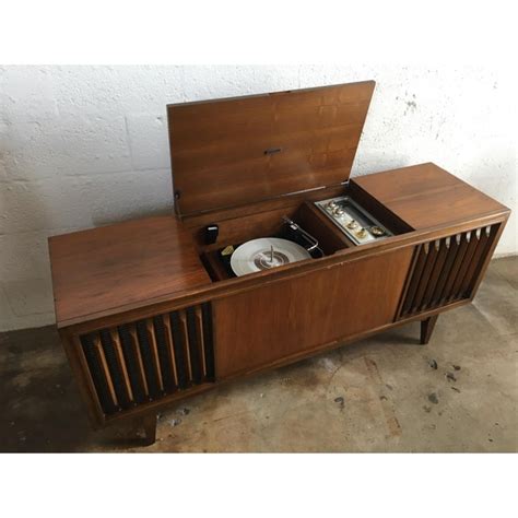 Vintage Mid Century Modern Zenith Record Player Console Model Y928