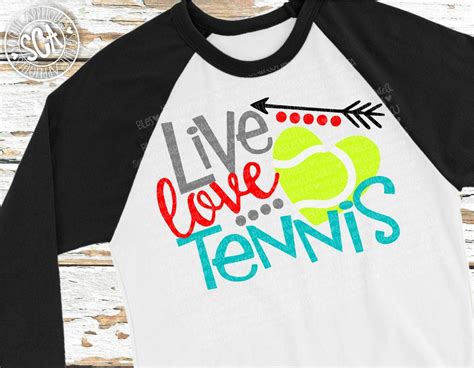 Tennis Svg Design Live Love Tennis Svg Team Spirit Svg Etsy