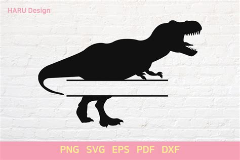 Dinosaur Split Graphic By Harudesign · Creative Fabrica