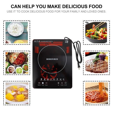 Induction Cooktop Induction Hot Plate With Led Display W Countertop Burner Portable Black