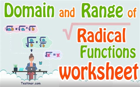 Domain And Range Of Radical Functions Worksheets