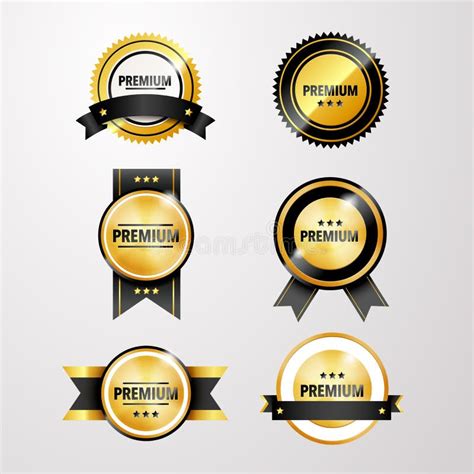 Premium Quality Golden Labels Vector Stock Illustrations 2 050