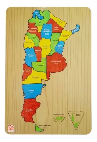 Rompecabezas Mapa Argentina Madera Provincias Y Capitales MercadoLibre