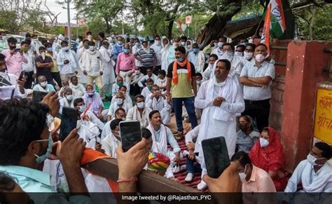 Congress Workers Stage Demonstrations Across Rajasthan Against Bjp