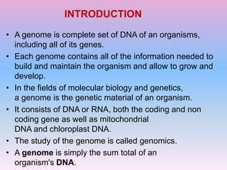 Genome concept, types, and function | PPT