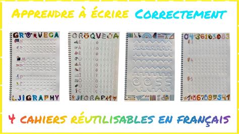 Apprendre Crire Correctement Cahiers R Utilisables Avec Rainures