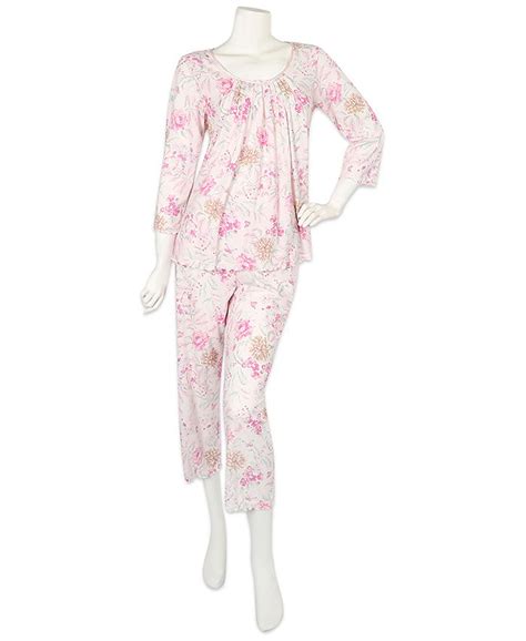 Miss Elaine Printed Knit Capri Pajama Set Macys