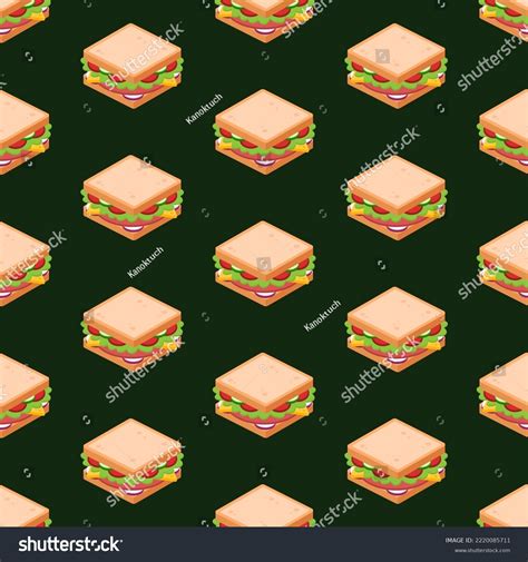 Sandwich Seamless Over Royalty Free Licensable Stock Vectors