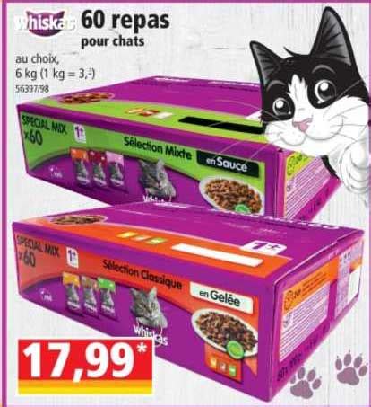 Offre 60 Repas Pour Chats Whiskas Chez Norma