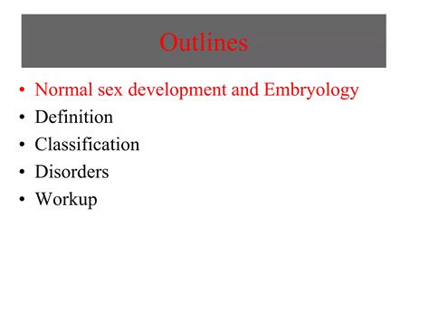 Disorders Of Sex Development PPTX