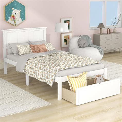 Amazon.com: Twin Bed Frame with Headboard and Storage Drawers, Kids