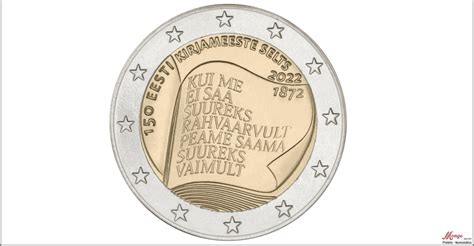 Estonia 2022 Monedas Euros circulación S C UNC 2 Año 2022