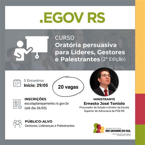 Escola De Governo Lan A Segunda Edi O Do Curso De Orat Ria