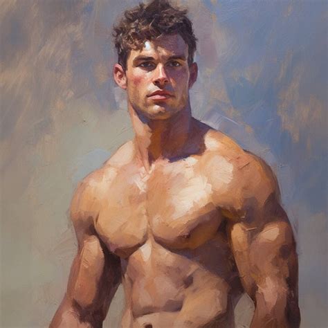 Gay Male Frontal Art Etsy UK