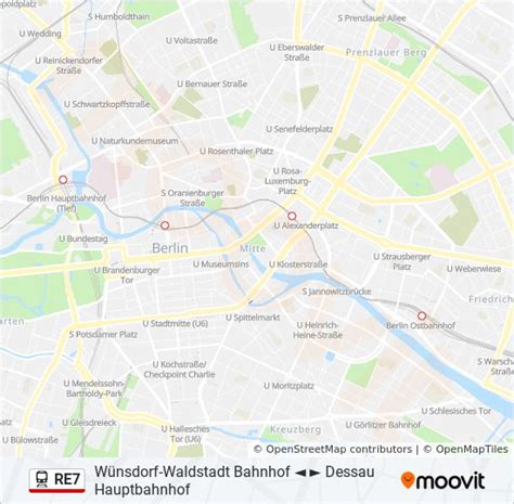 RE7 Route Fahrpläne Haltestellen Karten Flughafen Ber Terminal 1 2