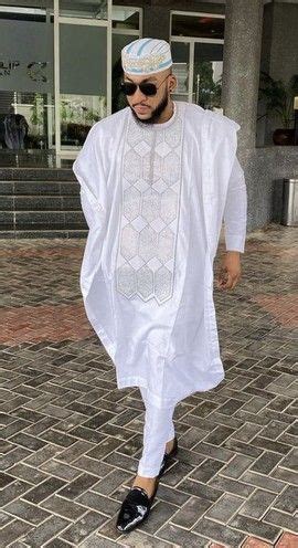 All White Agbada Babariga Pcs Men S Kaftan African Clothing African