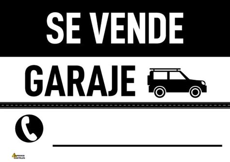 Cartel Se Vende Garaje Imprimir Carteles Gratis