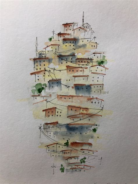 Watercolor Architecture Watercolor Landscape Watercolor And Ink