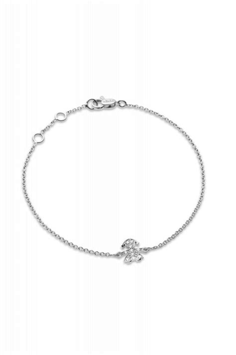 Le Beb Bracciale Le Bebe Briciole Bimba Oro Bianco E Pave Di