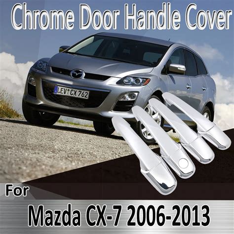 Pegatinas De Decoraci N Cromadas Para Manija De Puerta De Mazda