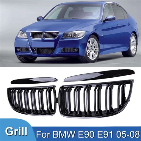 Pulleco Grille Racing Grill Gloss Black Car Front Bumper Grilles For