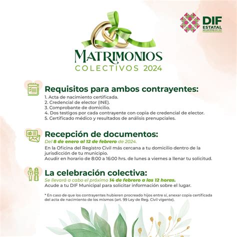 Dif Estatal Convoca A La Campa A Matrimonios Colectivos