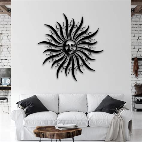 Sun Sun Metal Wall Decorationsun Metal Wall Artsun Metal Etsy