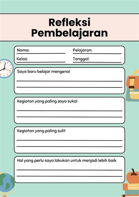 Gratis Desain Contoh Contoh Refleksi Pembelajaran Canva