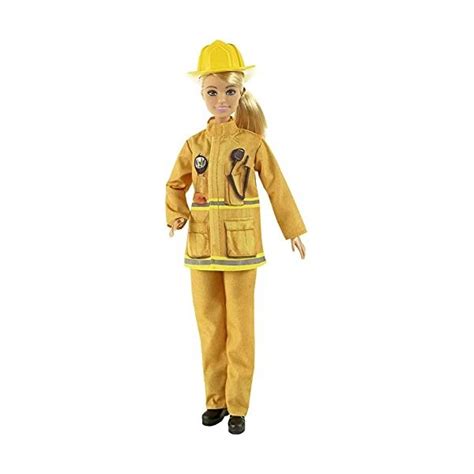 Barbie Métiers coffret poupée Pompière blonde et accessoires à thèm