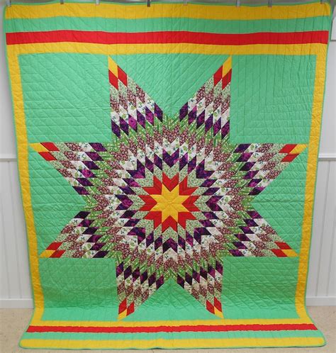 Vintage Lone Star Quilt Never Used Hand Quilted Great Etsy