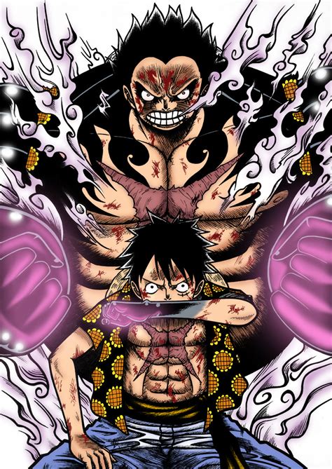 Luffy Gear Fourth/4th 'Dressrosa Arc - Chp 784' by iZN1337 on DeviantArt