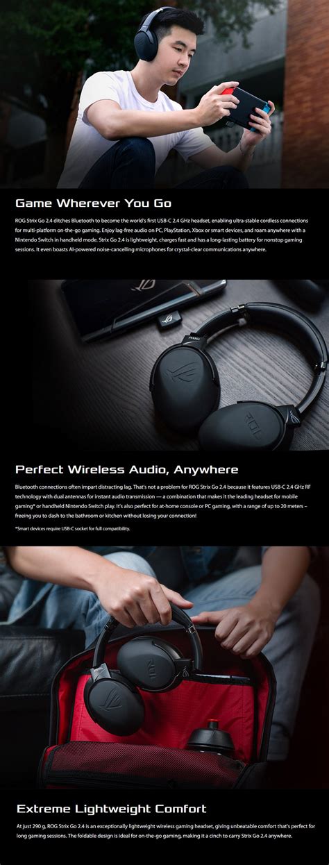 Buy ASUS ROG Strix GO 2.4GHz Wireless Gaming Headset [ROG-STRIX-GO-2.4 ...