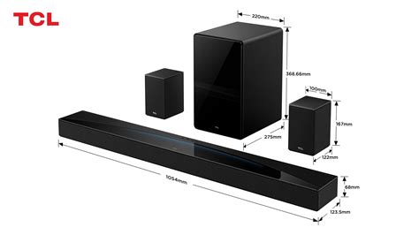 TCL Q Q85H Class 7.1.4 Channel Sound Bar with Dolby Atmos, Wireless