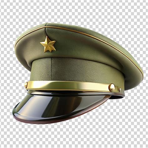 Premium PSD | A green military hat on transparent background