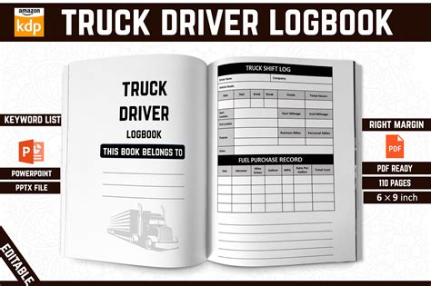 Truck Driver Logbook Kdp Interior Graphic By Designrains Creative