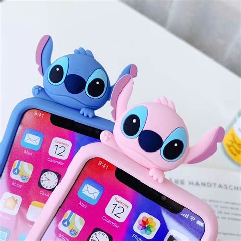 3d Stitch Support Soft Silicone Phone Case Stitch Lilo Bouquet