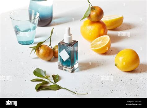 Skin care products with fruits Stock Photo - Alamy