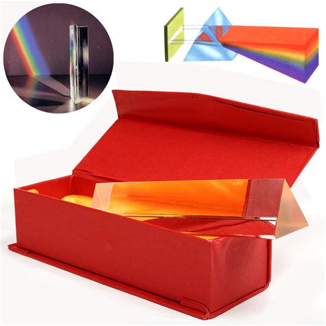 6 Inch Optical Glass Triple Triangular Prism In Box Physics Teaching Light Spectrum Sale