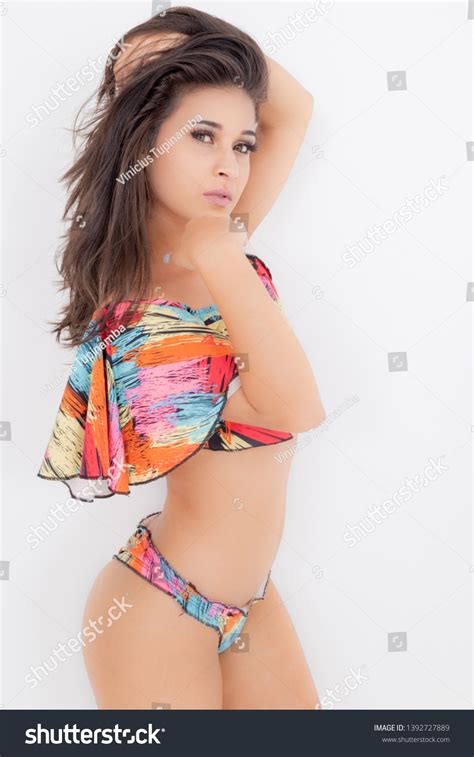 Beautiful Sexy Girl Color Bikini Stock Photo 1392727889 Shutterstock