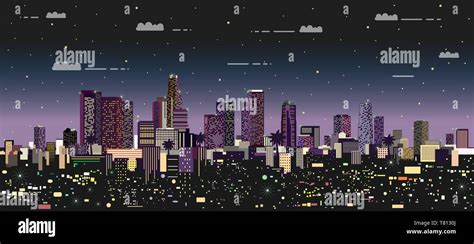 modern night city vector illustration Stock Vector Image & Art - Alamy