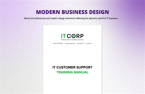 IT Customer Support Training Manual Template In Word PDF Google Docs