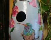 Handpainted Gourd Birdhouses Decorated Thunder By Mygardenyardart