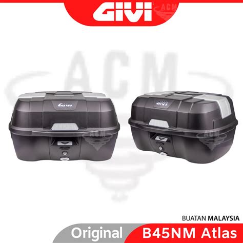 Hitam Givi Atlas Monolock Topcase Black B45nm Boxgivi Atlas B45 Nm