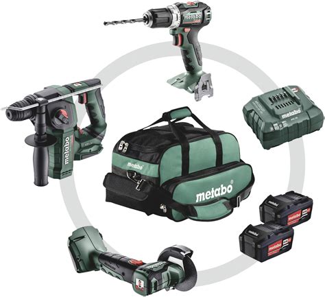 Metabo Combo Set 3 1 1 18 V Borrskruvdragare Batteri Borrhammare