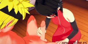 Naruto Hentai D Sarada Handjob Blowjob To Naruto And Cum In Her