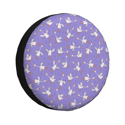 Fotbe Funny Goose Birds Pattern Spare Tire Cover Thickening Universal